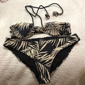 H&M Black and Tan swim suit!